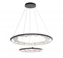 Lib & Co. CA 12164-040 - Nettuno 2 Tier LED Chandelier, Painted Brushed Grey