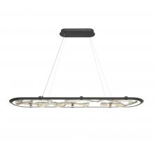 Lib & Co. CA 12174-040 - Nettuno 60" Oval LED Chandelier, Painted Brushed Grey