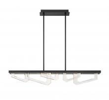 Lib & Co. CA 12178-040 - Arezzo, Small Linear LED Chandelier, Painted Brushed Grey
