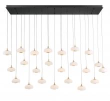 Lib & Co. CA 12243-02 - Adelfia, 23 light Rectangular LED Chandelier, Matte Black