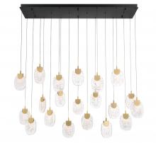 Lib & Co. CA 12295-02 - Castelo, 20 Light Rectangular LED Chandelier, Matte Black