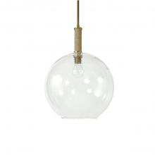 Palecek 2124-79 - BRONSON GLASS PENDANT LARGE GLOBE BRASS