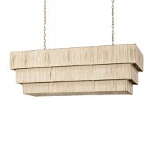 Palecek 2632-79 - EVERLY RECTANGULAR CHANDELIER NATURAL