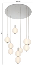 Eurofase 47191-020 - Palmas 30" LED Pendant In Nickel