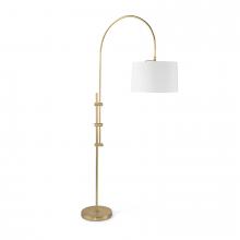 Regina Andrew 14-1004NB - Regina Andrew Arc Floor Lamp With Fabric Shade (Natural Brass)