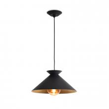 Regina Andrew 16-1430BLK - Regina Andrew Viggo Pendant Small (Black and Gold)