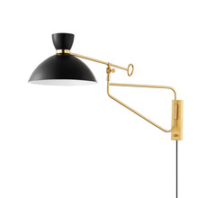 Hudson Valley 8514-AGB/SBK - CRANBROOK Plug-in Sconce