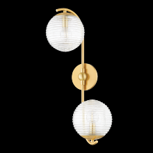Mitzi by Hudson Valley Lighting H815102-AGB - Sara Wall Sconce