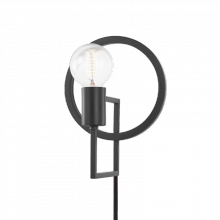 Mitzi by Hudson Valley Lighting HL637201-DKGY - Tory Plug-In Sconce