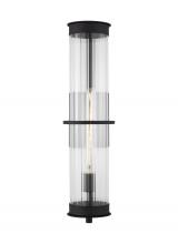 Visual Comfort & Co. Studio Collection 8826701EN7-12 - Alcona transitional 1-light LED outdoor exterior extra large wall lantern in black Finish